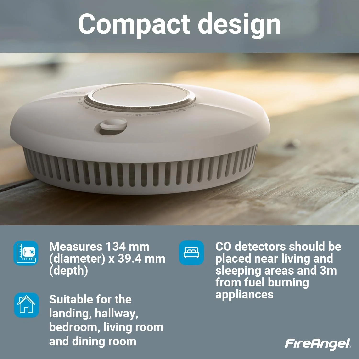 آلارم دود و مونوکسید کربن FireAngel SCB10-R، سفید آلارم دود و مونوکسید کربن FireAngel SCB10-R، سفید