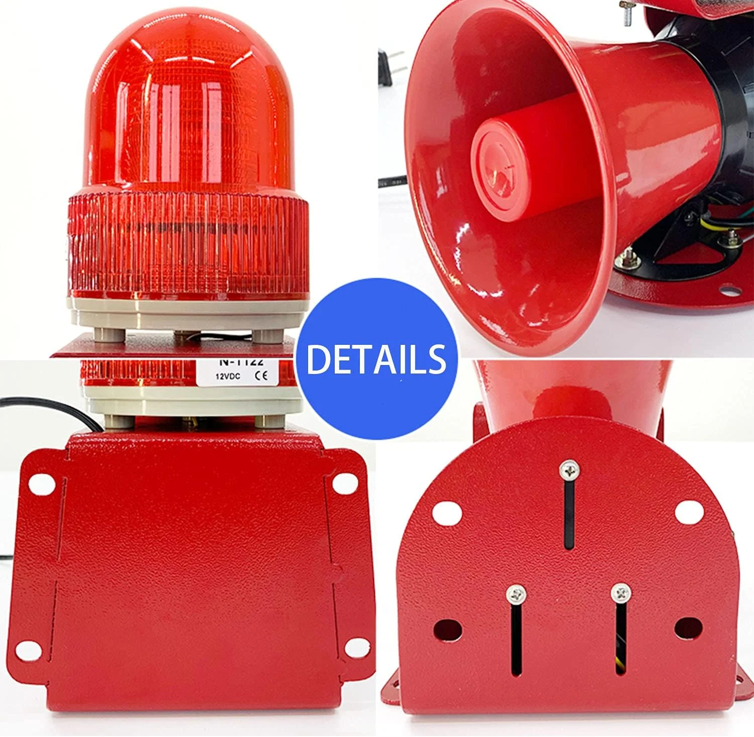 آژیر صنعتی FAYAIALO با صدای 110 دسی بل، آلارم با قابلیت تنظیم صدا، آژیر نوری و فلاشر، آژیر حمله هوایی، آژیر ایمنی ضد آب برای فضای داخلی و خارجی (AC 110V) آژیر صنعتی FAYAIALO با صدای 110 دسی بل، آلارم با قابلیت تنظیم صدا، آژیر نوری و فلاشر، آژیر حمله هوایی، آژیر ایمنی ضد آب برای فضای داخلی و خارجی (AC 110V)