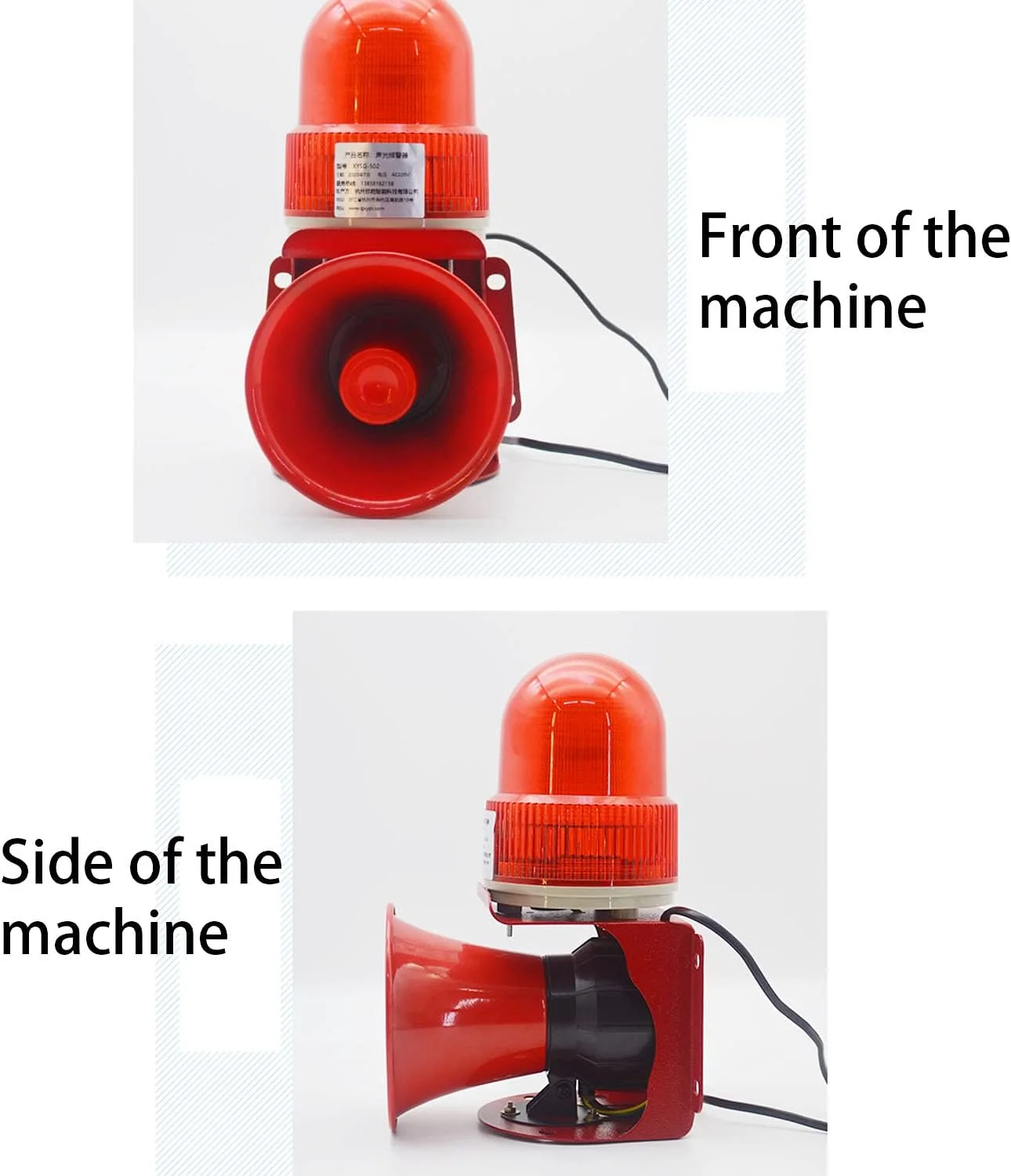 آژیر صنعتی FAYAIALO با صدای 110 دسی بل، آلارم با قابلیت تنظیم صدا، آژیر نوری و فلاشر، آژیر حمله هوایی، آژیر ایمنی ضد آب برای فضای داخلی و خارجی (AC 110V) آژیر صنعتی FAYAIALO با صدای 110 دسی بل، آلارم با قابلیت تنظیم صدا، آژیر نوری و فلاشر، آژیر حمله هوایی، آژیر ایمنی ضد آب برای فضای داخلی و خارجی (AC 110V)