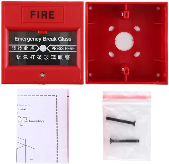 دکمه خروج اضطراری شیشه شکستنی برای درب خروجی اعلام حریق دکمه خروج اضطراری شیشه شکستنی برای درب خروجی اعلام حریق