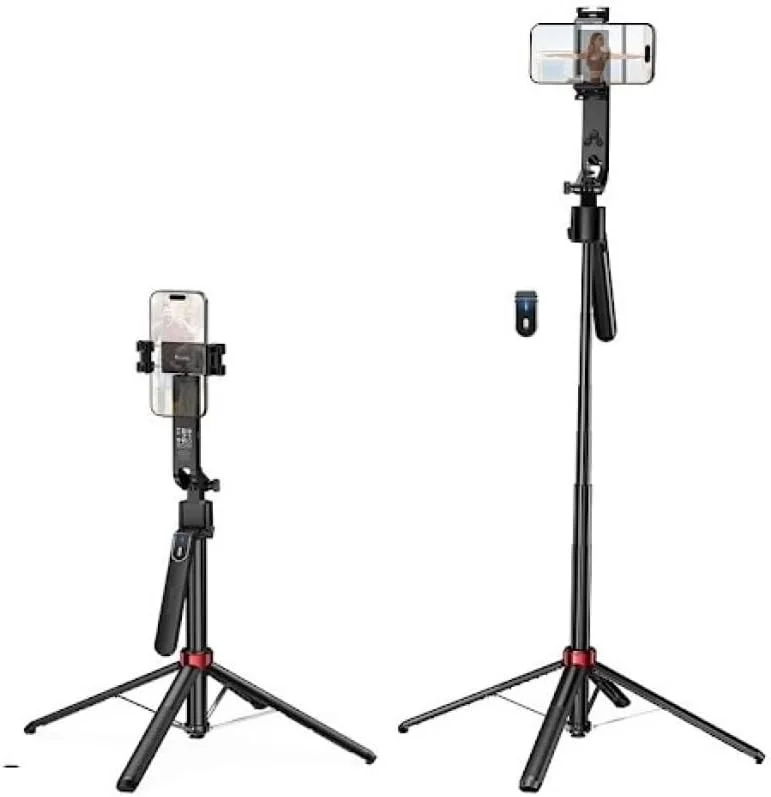 گیمبال تلفن هوشمند DYY04 برای ردیابی هوشمند چهره دوربین، مونوپاد سلفی - مشکی