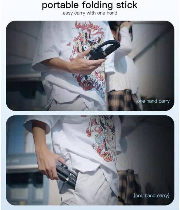 مونوپاد سلفی بلوتوثی Yesido SF14 | سه پایه زوم گیمبال دستی تاشو تثبیت کننده مونوپاد سلفی.