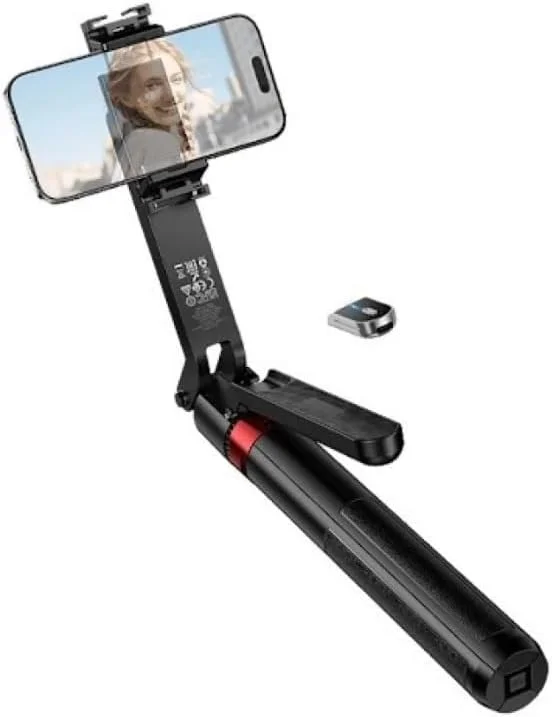 گیمبال تلفن هوشمند DYY04 برای ردیابی هوشمند چهره دوربین، مونوپاد سلفی - مشکی