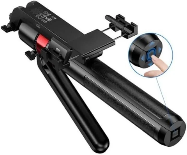 گیمبال تلفن هوشمند DYY04 برای ردیابی هوشمند چهره دوربین، مونوپاد سلفی - مشکی