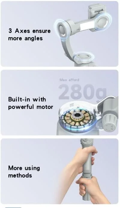 لرزشگیر موبایل یسیدو مدل SF18 با قابلیت ردیابی خودکار چهره 360 درجه و تبدیل به سه پایه