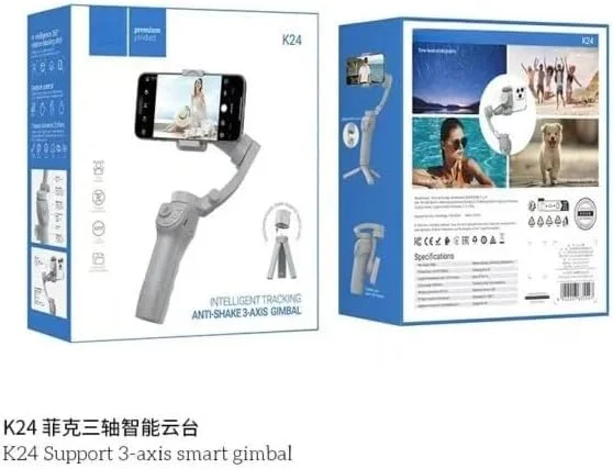 گیمبال هوشمند K24 با ردیابی هوشمند و تثبیت کننده 3 محوره ضد لرزش