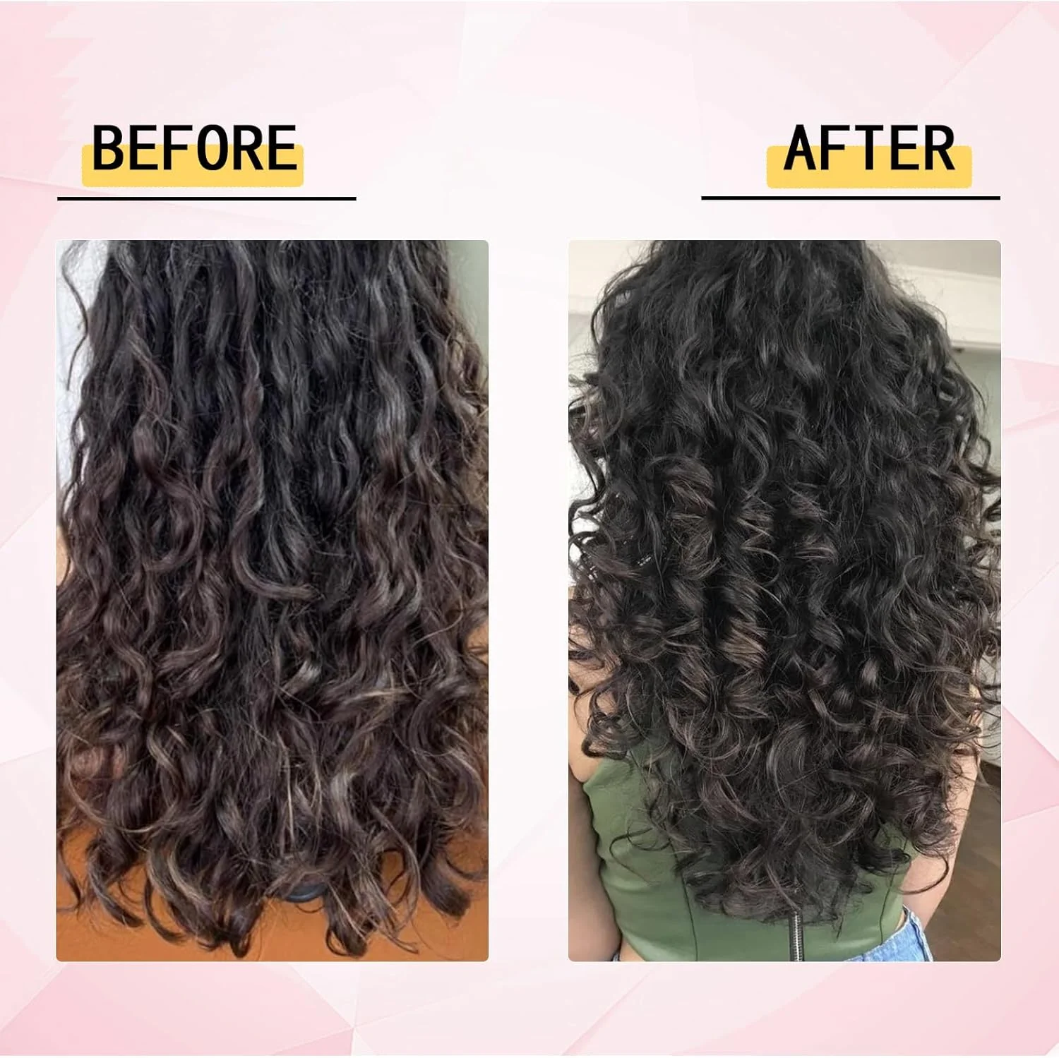 برس حالت دهنده موهای فر - برس باز کننده گره و حالت دهنده برای موهای خیس یا خشک - کاهش وز، شکل دهی و لیفت فر (صورتی رز)