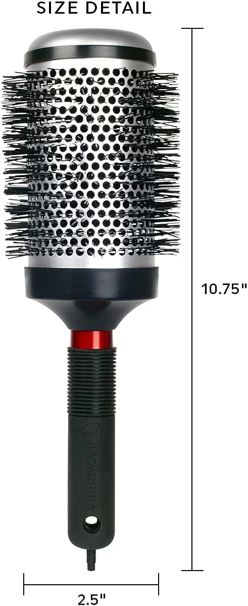 برس حرارتی مو کریکت مدل 400 سایز 2.5 اینچ برای خشک کردن، فر کردن و حالت دادن مو - بدنه نگهدارنده حرارت با موهای تورمالین ضد الکتریسیته ساکن، برس حرارتی گرد، ایده آل برای انواع مو