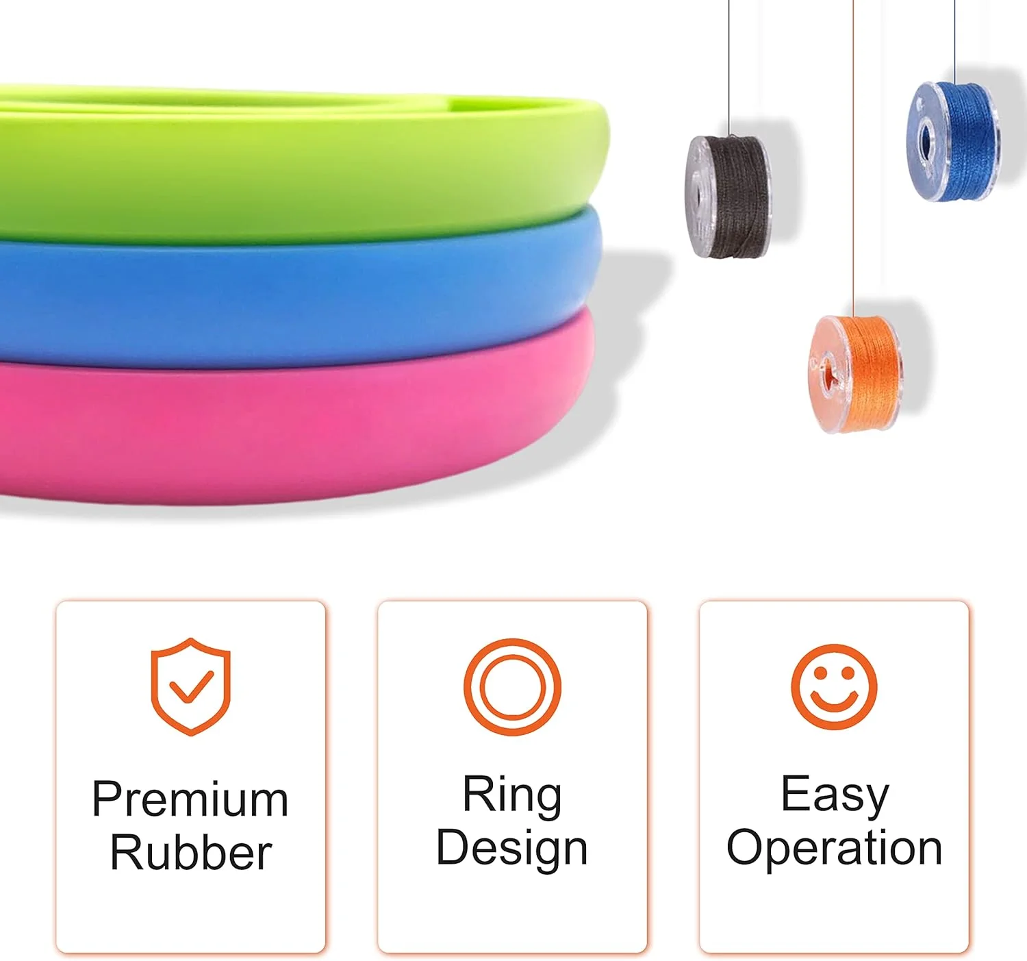 نگهدارنده ماسوره Neatbuddy بسته 3 عددی، حلقه های ماسوره سیلیکونی، سازمان دهنده ماسوره چرخ خیاطی رنگی و 24 ماسوره شفاف برای لوازم خیاطی روزانه (سبز، صورتی و آبی) نگهدارنده ماسوره Neatbuddy بسته 3 عددی، حلقه های ماسوره سیلیکونی، سازمان دهنده ماسوره چرخ خیاطی رنگی و 24 ماسوره شفاف برای لوازم خیاطی روزانه (سبز، صورتی و آبی)