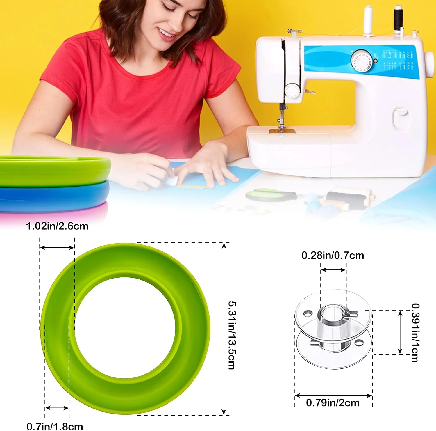 نگهدارنده ماسوره Neatbuddy بسته 3 عددی، حلقه های ماسوره سیلیکونی، سازمان دهنده ماسوره چرخ خیاطی رنگی و 24 ماسوره شفاف برای لوازم خیاطی روزانه (سبز، صورتی و آبی) نگهدارنده ماسوره Neatbuddy بسته 3 عددی، حلقه های ماسوره سیلیکونی، سازمان دهنده ماسوره چرخ خیاطی رنگی و 24 ماسوره شفاف برای لوازم خیاطی روزانه (سبز، صورتی و آبی)