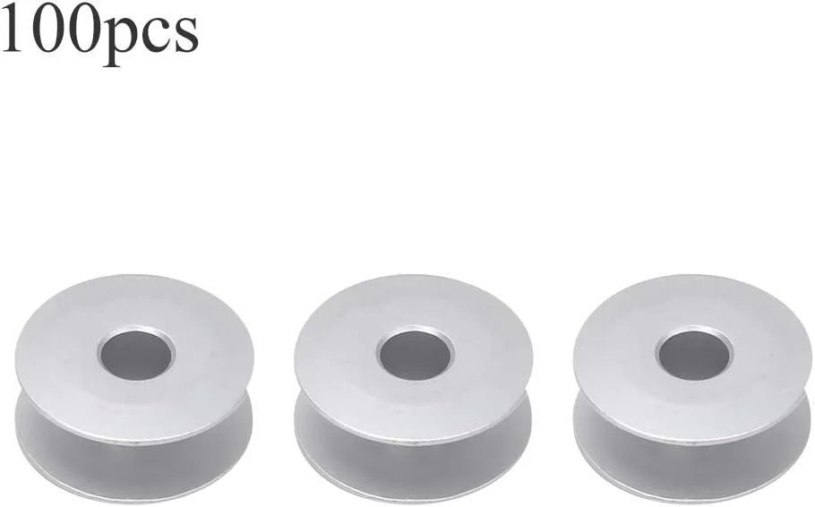NDNCZDHC 100pcs Bobbins, 0.8" Metal Bobbins for Industrial Sewing Machine, Aluminium Oxide Sewing Machine Bobbins NDNCZDHC 100pcs Bobbins, 0.8" Metal Bobbins for Industrial Sewing Machine, Aluminium Oxide Sewing Machine Bobbins