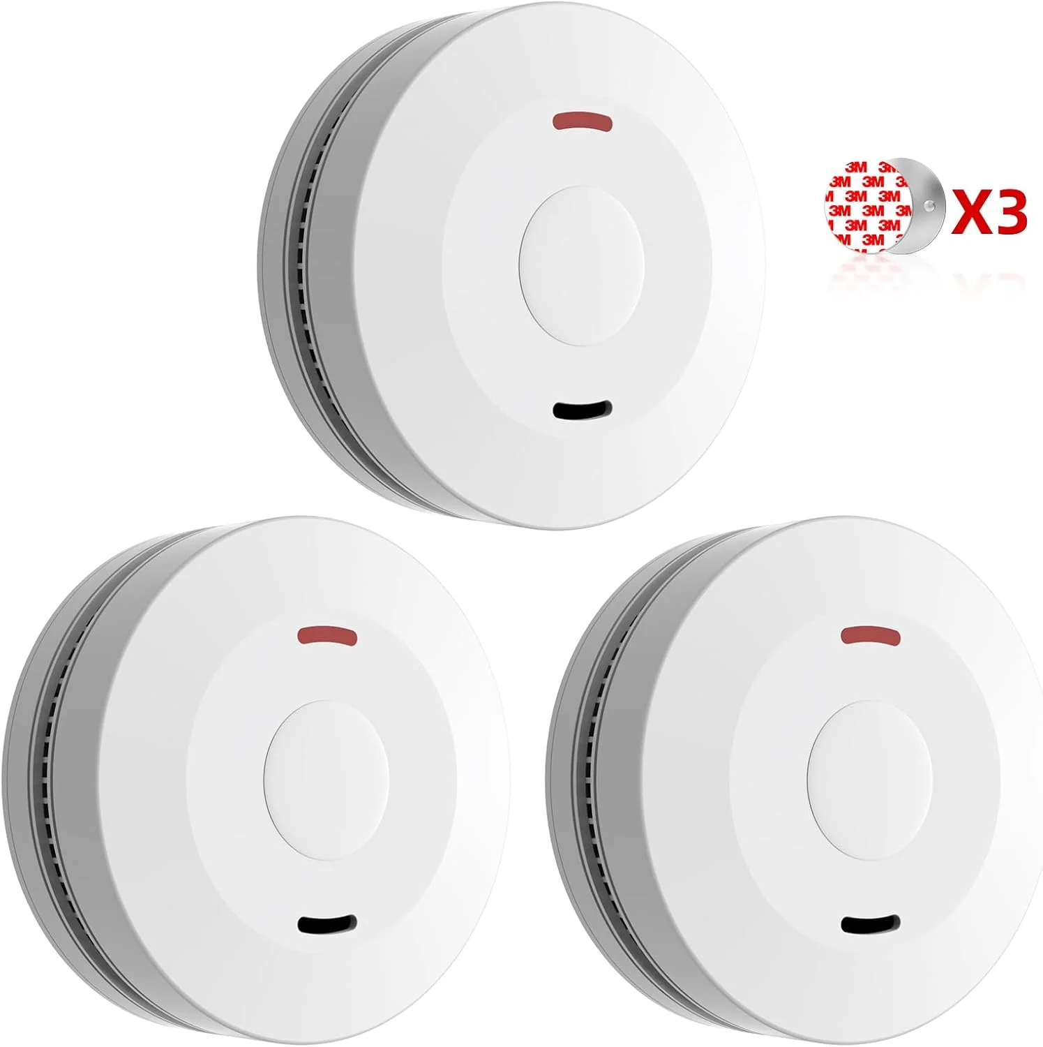 آشکارساز دود، نگهدارنده مغناطیسی، آلارم آتش با باتری 10 ساله، پدهای چسبنده قوی 3M برای نگهداری ایمن، آشکارساز آتش حساس مستقل، دارای گواهینامه DIN EN 14604، بسته 3 عددی آشکارساز دود، نگهدارنده مغناطیسی، آلارم آتش با باتری 10 ساله، پدهای چسبنده قوی 3M برای نگهداری ایمن، آشکارساز آتش حساس مستقل، دارای گواهینامه DIN EN 14604، بسته 3 عددی