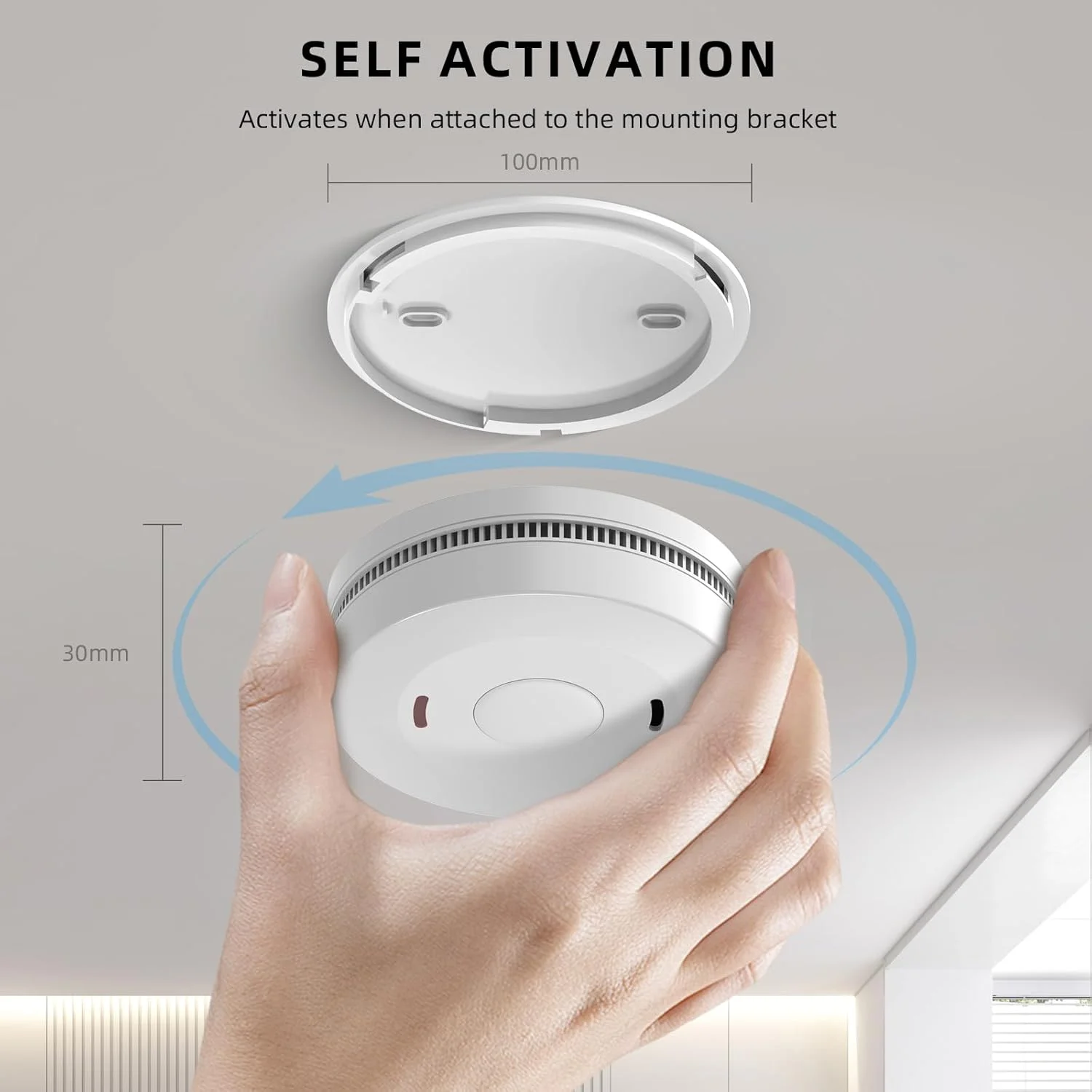 آشکارساز دود، نگهدارنده مغناطیسی، آلارم آتش با باتری 10 ساله، پدهای چسبنده قوی 3M برای نگهداری ایمن، آشکارساز آتش حساس مستقل، دارای گواهینامه DIN EN 14604، بسته 3 عددی آشکارساز دود، نگهدارنده مغناطیسی، آلارم آتش با باتری 10 ساله، پدهای چسبنده قوی 3M برای نگهداری ایمن، آشکارساز آتش حساس مستقل، دارای گواهینامه DIN EN 14604، بسته 3 عددی