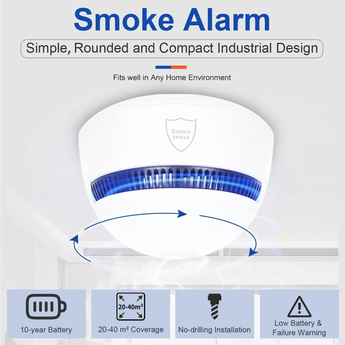 آشکارساز دود با باتری 10 ساله برای خانه | آلارم آتش نشانی 85 دسی بل، سنسور فوتوالکتریک درجه نظامی 70% هشدارهای نادرست را کاهش می دهد | نصب آسان (چسب/پیچ) (1) آشکارساز دود با باتری 10 ساله برای خانه | آلارم آتش نشانی 85 دسی بل، سنسور فوتوالکتریک درجه نظامی 70% هشدارهای نادرست را کاهش می دهد | نصب آسان (چسب/پیچ) (1)
