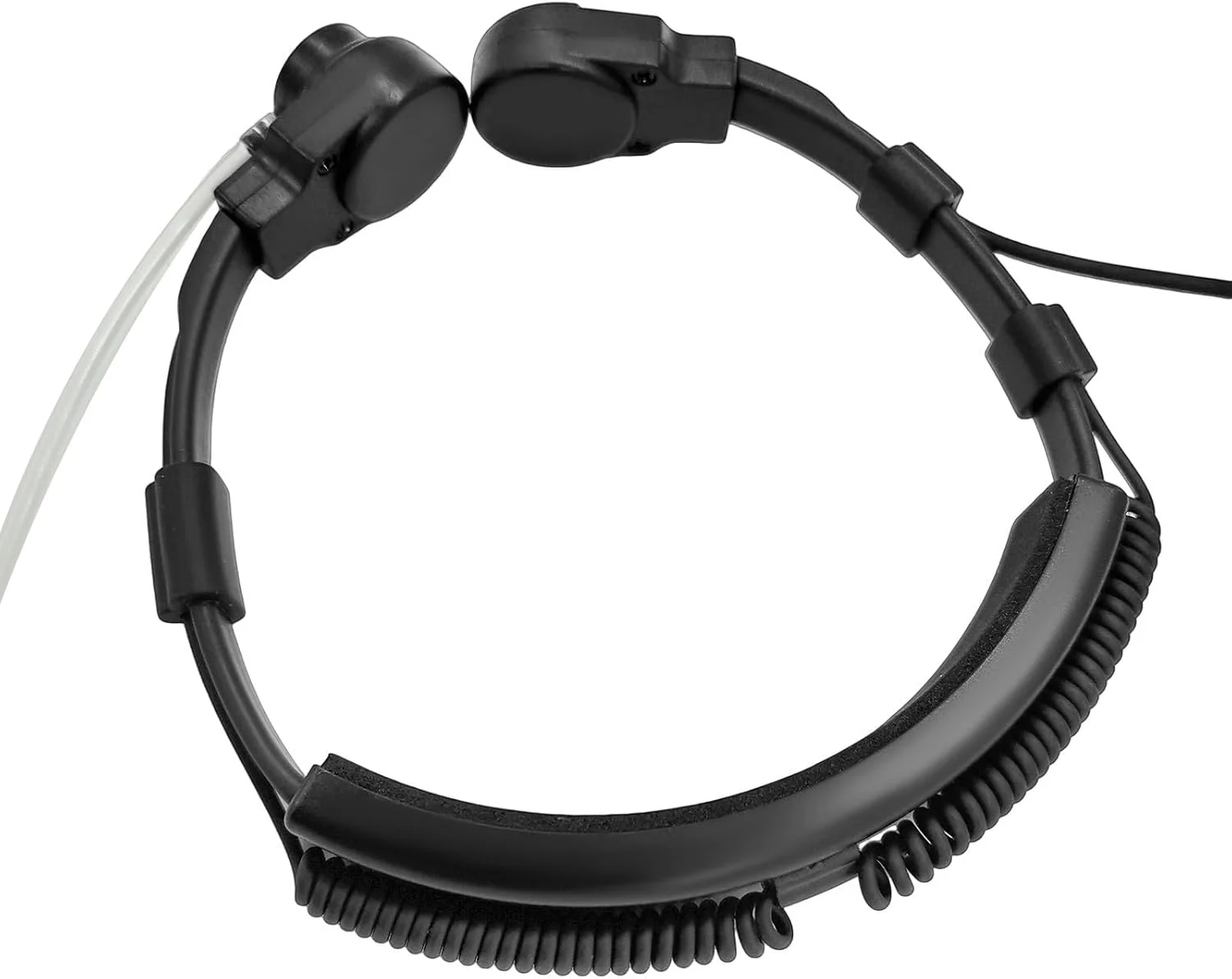 هدست میکروفون گلو قابل تنظیم انعطاف پذیر stdgove، میکروفون گردنی تاکتیکی، گوشی استخوانی برای واکی تاکی های 2 پین Midland GXT LXT GMRS