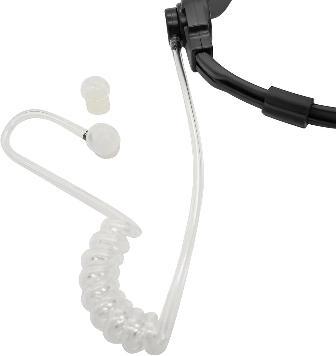 هدست میکروفون گلو قابل تنظیم انعطاف پذیر stdgove، میکروفون گردنی تاکتیکی، گوشی استخوانی برای واکی تاکی های 2 پین Midland GXT LXT GMRS