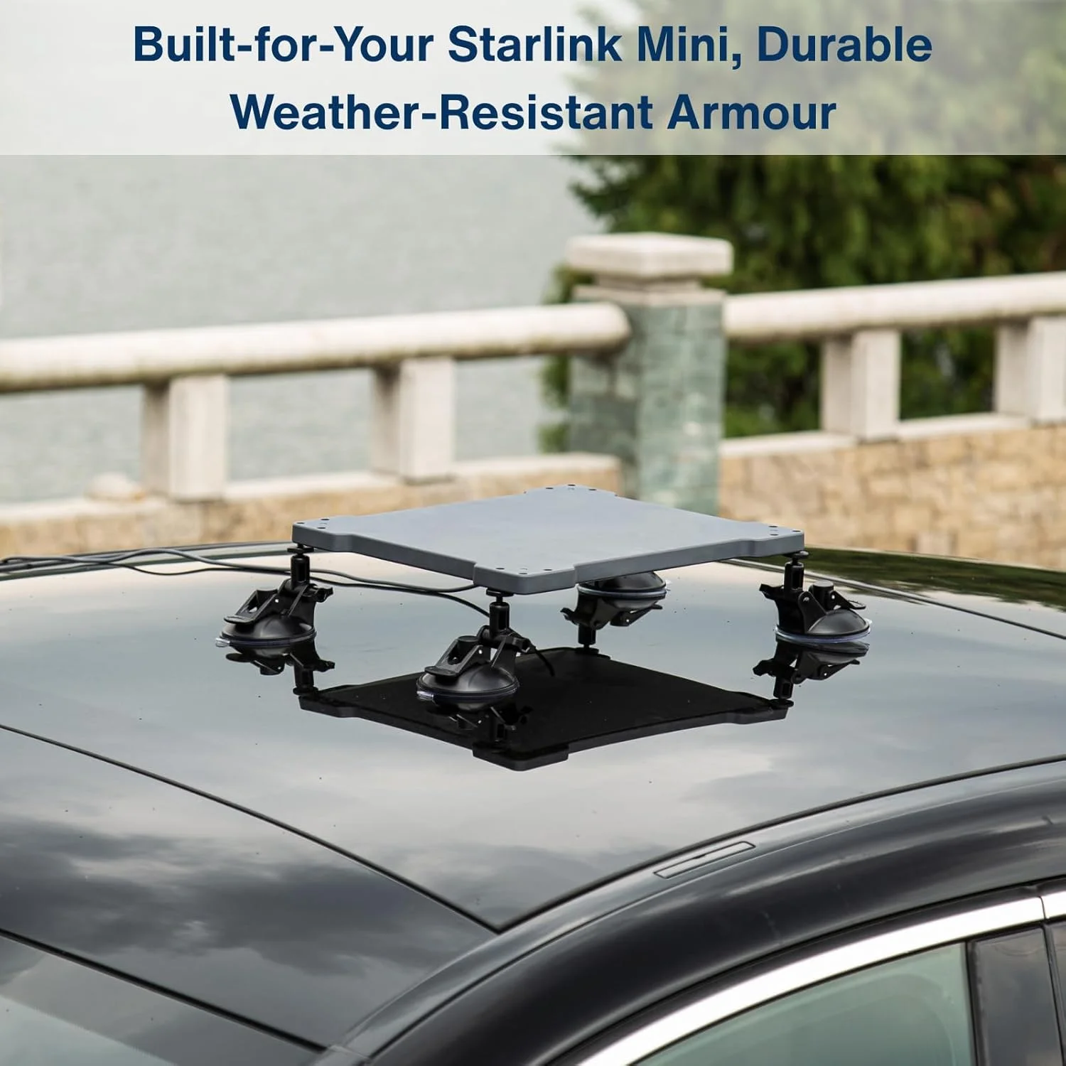 محافظ سیلیکونی استاین ویل با مکنده برای استارلینک مینی (خاکستری)