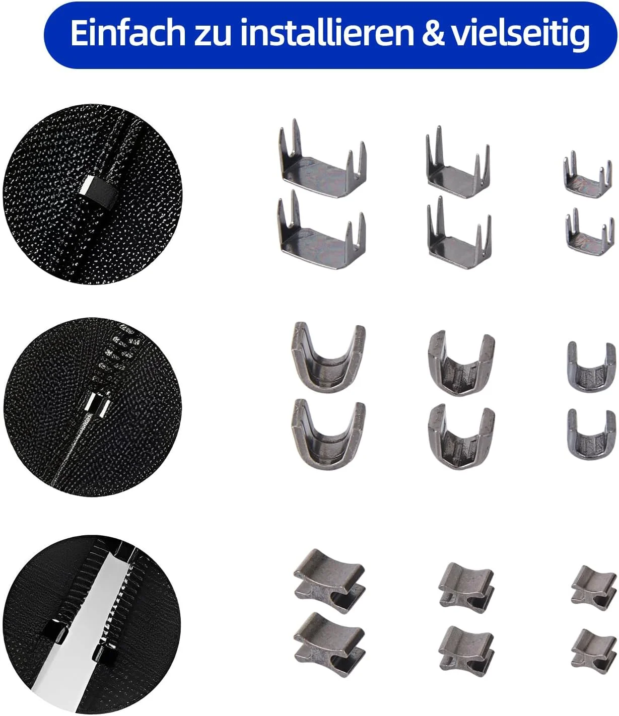 کیت تعمیر زیپ Mythosurge شامل 109 قطعه، جایگزینی بست زیپ برای کیف، ژاکت، چمدان، کوله پشتی، مناسب برای انجام پروژههای DIY کیت تعمیر زیپ Mythosurge شامل 109 قطعه، جایگزینی بست زیپ برای کیف، ژاکت، چمدان، کوله پشتی، مناسب برای انجام پروژههای DIY