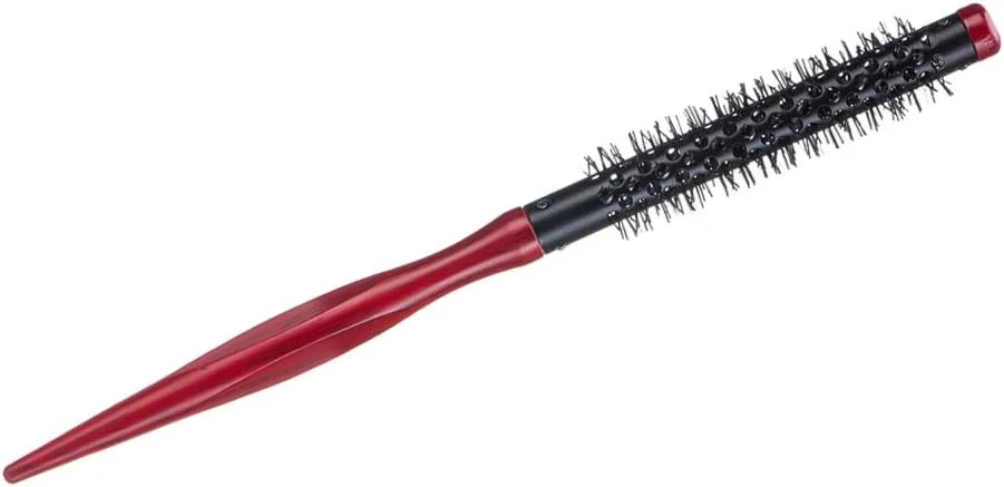 برس مو گرد آلومینیومی با دندانه های نایلونی، برس مو غلطکی برای خشک کردن، فر کردن و صاف کردن مو، سایز 2# 12mm