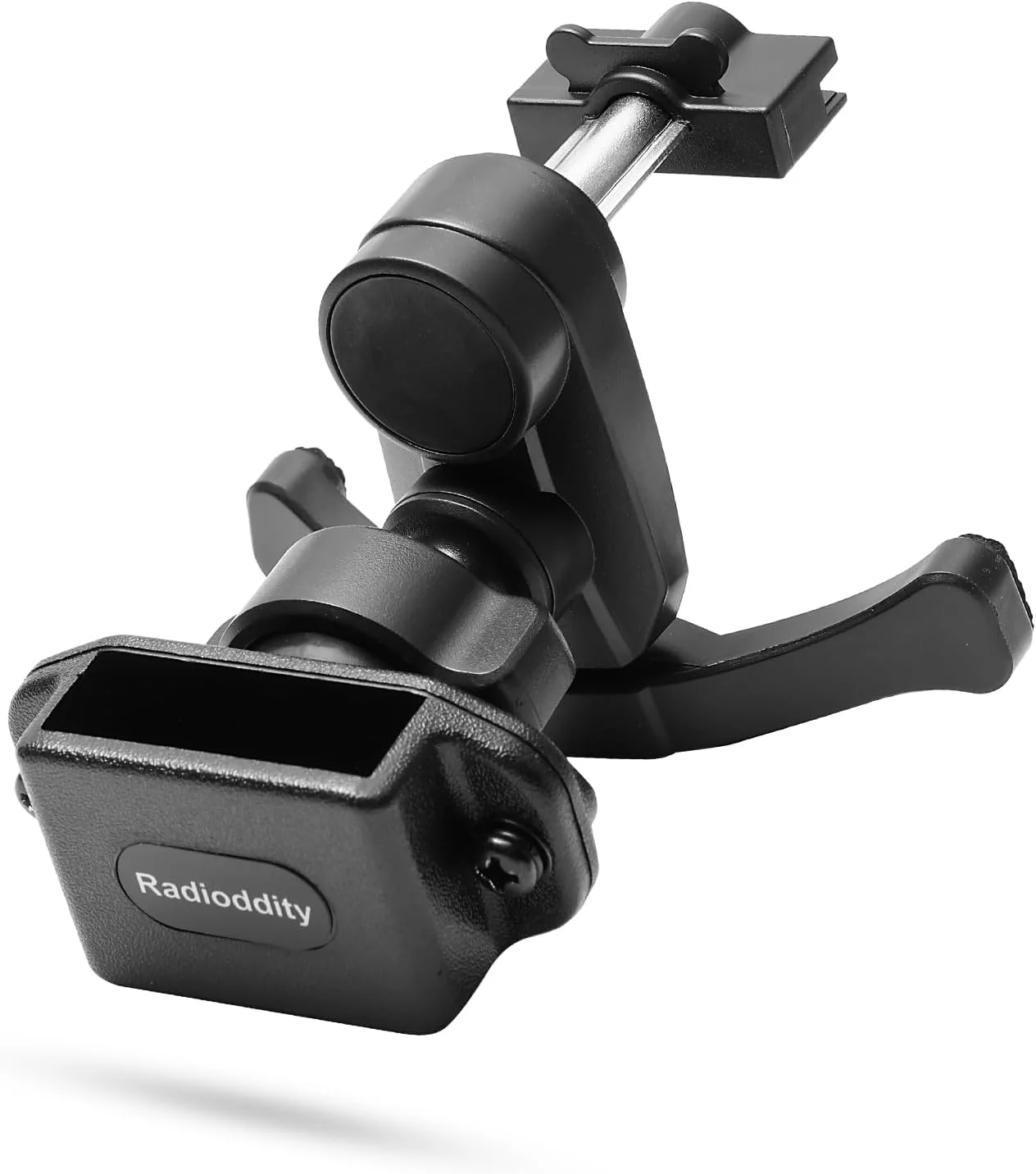 پایه نگهدارنده دریچه کولر خودرو Radioddity RH4، نگهدارنده رادیو ماشین جهانی، گیره کمربند قلاب فولادی نگهدارنده رادیو دو طرفه برای بیسیم های دستی Baofeng Retevis Yaesu