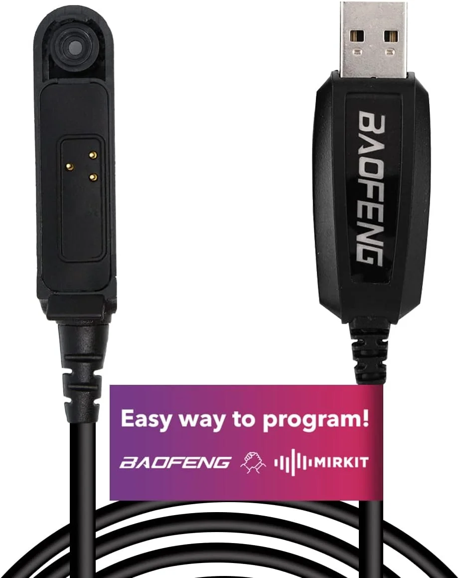 کابل برنامه ریزی USB اصلی MIRKIT Baofeng برای Baofeng UV-9R BF-9700 A-58 UV-XR UV-5S GT-3WP Plus رادیو دستی هم رادیو فرستنده و گیرنده قابل حمل CB رادیو
