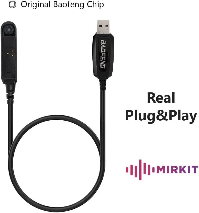کابل برنامه ریزی USB اصلی MIRKIT Baofeng برای Baofeng UV-9R BF-9700 A-58 UV-XR UV-5S GT-3WP Plus رادیو دستی هم رادیو فرستنده و گیرنده قابل حمل CB رادیو