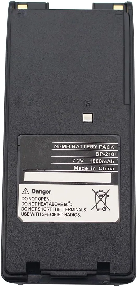 باتری نیکل-متال هیدرید 7.2 ولت 1800 میلی آمپر ساعت Karier BP-210N برای آیکوم IC-A6 IC-V8 IC-F3GT IC-F21 IC-F30GT IC-F31GT IC-F40GT BP-209 BP-209N BP-210 BP-222 BP-222N