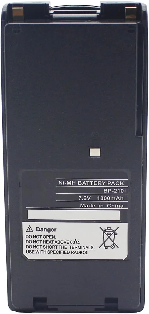 باتری نیکل-متال هیدرید 7.2 ولت 1800 میلی آمپر ساعت Karier BP-210N برای آیکوم IC-A6 IC-V8 IC-F3GT IC-F21 IC-F30GT IC-F31GT IC-F40GT BP-209 BP-209N BP-210 BP-222 BP-222N