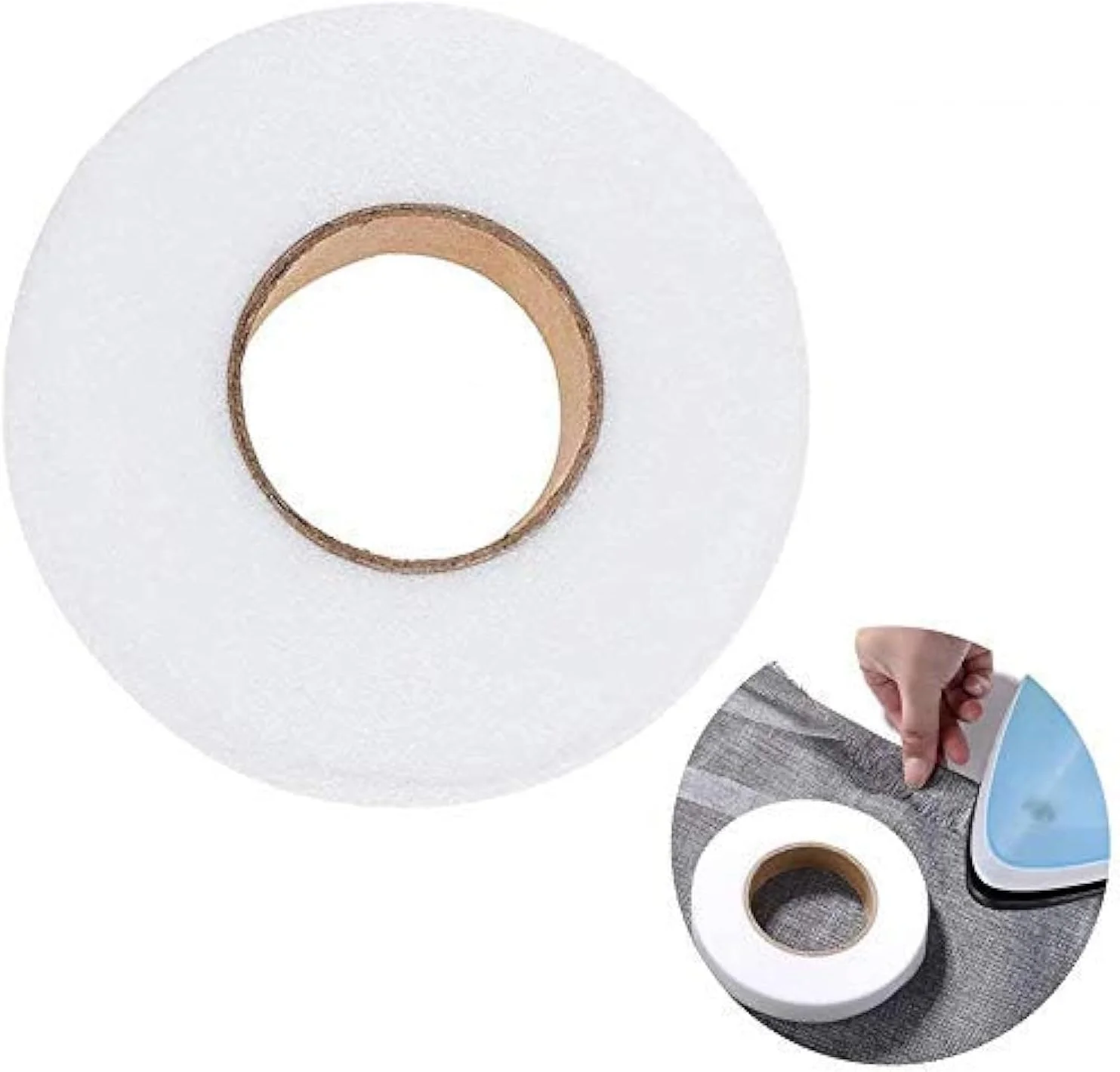 MuYwa Fabric Fusing Tape Iron on Tape Adhesive Hem Tape Iron-on Hemming Tape for Pants Clothes Jeans(70 Yards,1 Inch)