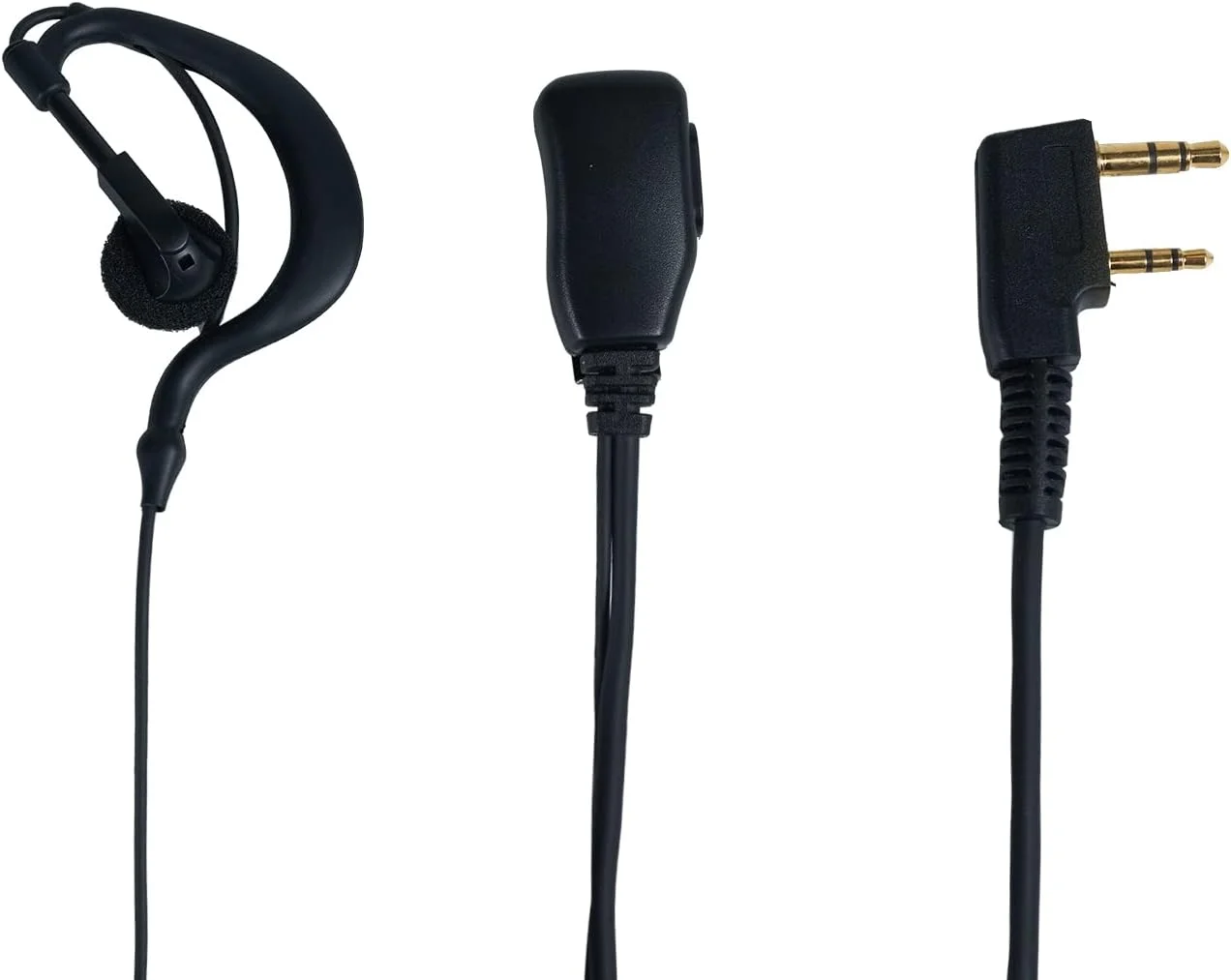 هندزفری واکی تاکی BVMAG با میکروفون، هدست 2 پین G شکل برای Baofeng UV-5R BF-888S BF-F8HP BF-F9 UV-82 UV-82HP UV-82C Kenwood TK-2107 TK-3107 Retevis H777 RT7 RT21 رادیو دو طرفه، بسته 10 عددی