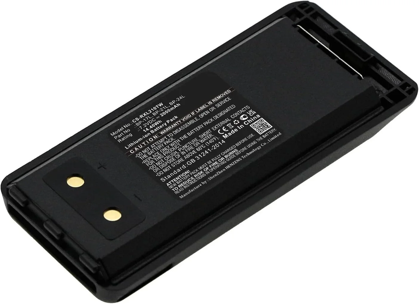 باتری رادیو دو طرفه برای رکسون BP-17L BP-21L BP-24L RL328 LIS2010 LIS201 LIS2013 2000mAh / 14.40Wh