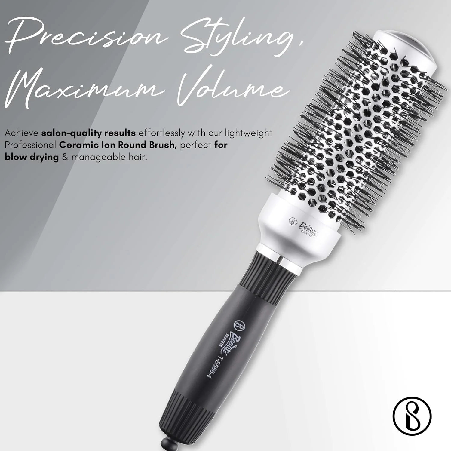 برس گرد مو بیوتی سیکرتس، برس فر کننده داغ (2 اینچ، قطر لوله 1 اینچ)، شانه غلطکی، برس غلطکی مو، حجم دهنده فوری، حالت دهنده مو