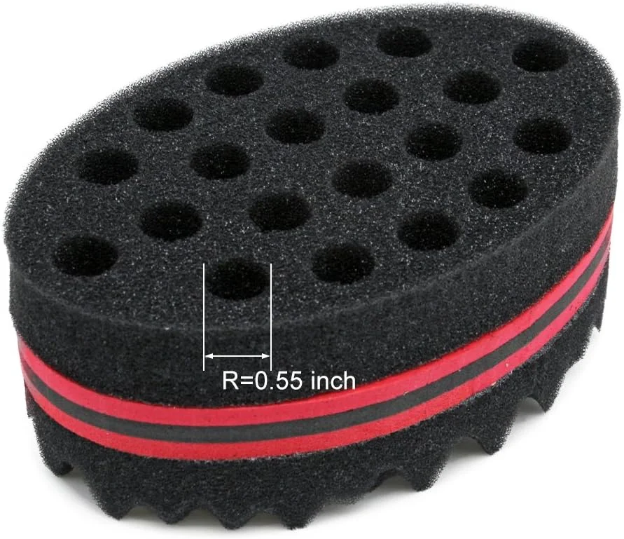 اسفنج مو بیو ویو با سوراخ های بزرگ برای فر کردن مو، مناسب برای بافت آفریقایی، فر کردن و حالت دادن به مو، 2 عدد به همراه یک عدد شانه مو