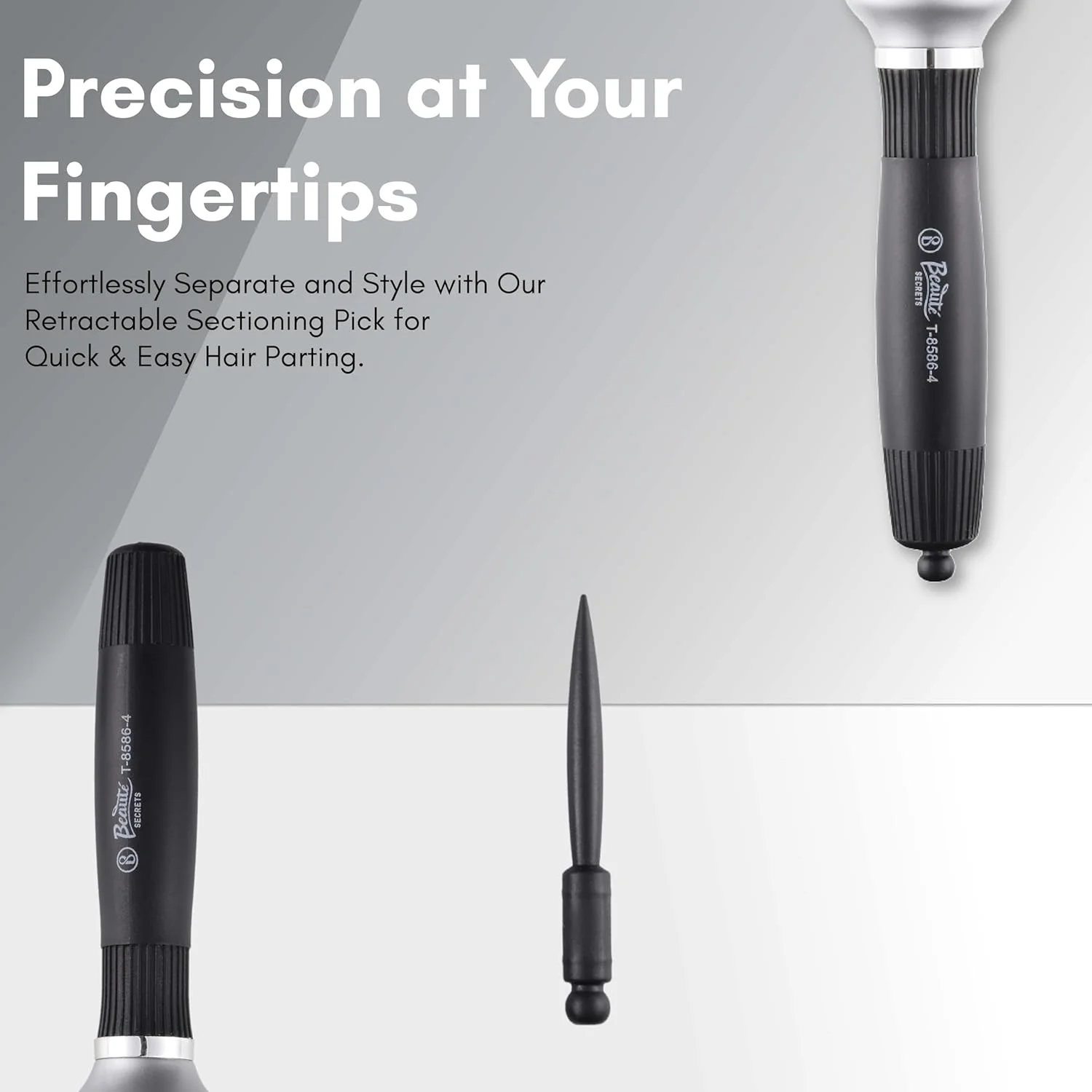 برس گرد مو بیوتی سیکرتس، برس فر کننده داغ (2 اینچ، قطر لوله 1 اینچ)، شانه غلطکی، برس غلطکی مو، حجم دهنده فوری، حالت دهنده مو