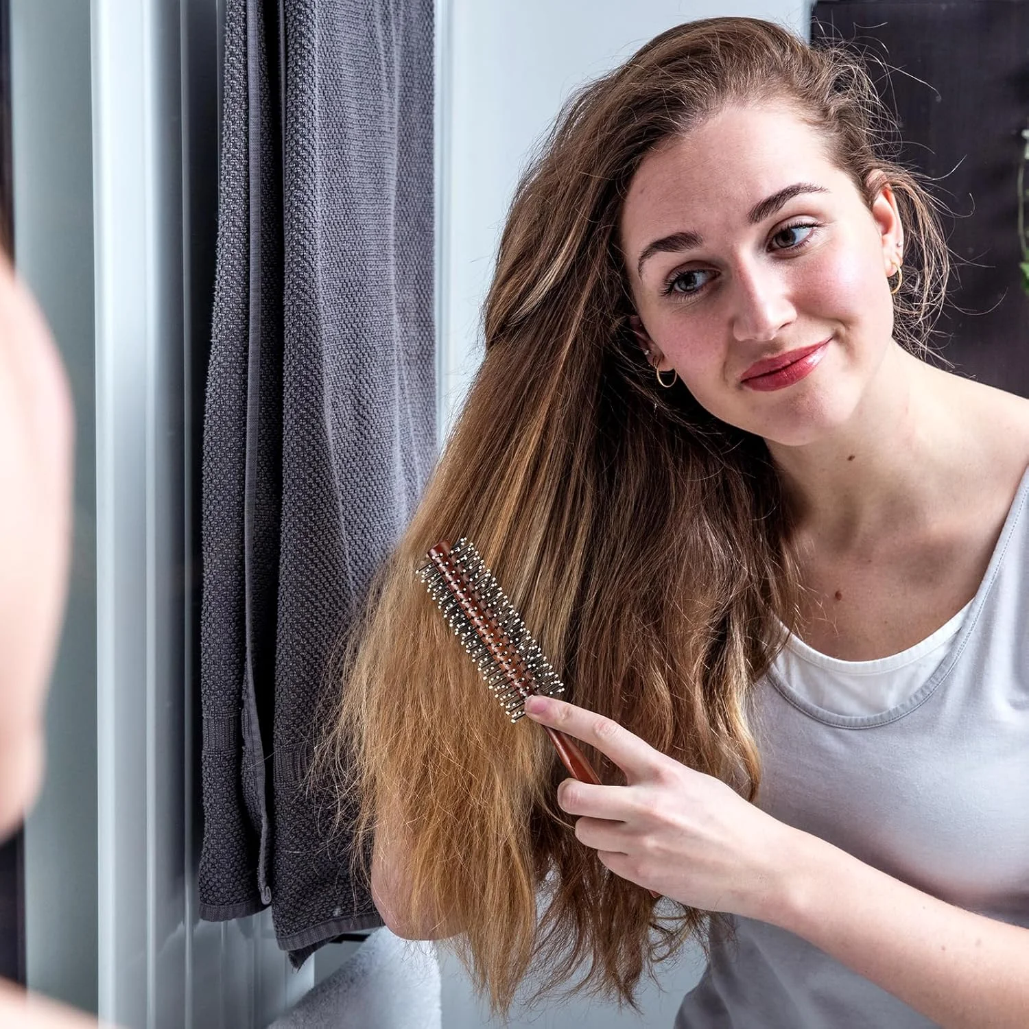 برس گرد ریش مردانه BESTOOL، برس حالت دهنده ریش، برس سشوار، برس مو برای موهای کوتاه و متوسط، برس حالت دهنده گرد حرفه ای برای صاف کردن و فر کردن (قهوه ای قرمز) برس گرد ریش مردانه BESTOOL، برس حالت دهنده ریش، برس سشوار، برس مو برای موهای کوتاه و متوسط، برس حالت دهنده گرد حرفه ای برای صاف کردن و فر کردن (قهوه ای قرمز)