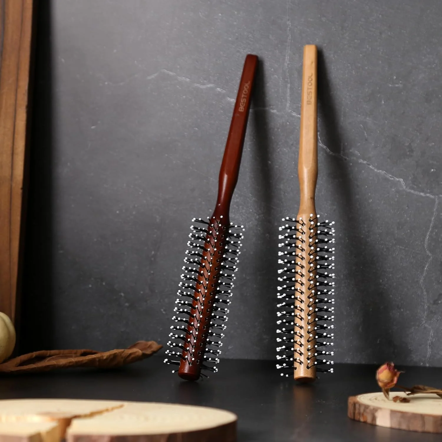 برس گرد ریش مردانه BESTOOL، برس حالت دهنده ریش، برس سشوار، برس مو برای موهای کوتاه و متوسط، برس حالت دهنده گرد حرفه ای برای صاف کردن و فر کردن (قهوه ای قرمز) برس گرد ریش مردانه BESTOOL، برس حالت دهنده ریش، برس سشوار، برس مو برای موهای کوتاه و متوسط، برس حالت دهنده گرد حرفه ای برای صاف کردن و فر کردن (قهوه ای قرمز)
