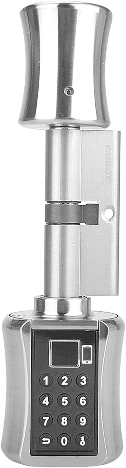 قفل سیلندر هوشمند OUNA، قفل سیلندر هوشمند با برنامه Tuya، قفل درب اثر انگشتی الکترونیکی بدون کلید، قفل رمز عبور دیجیتال، هسته قفل درب ضد سرقت با کلید، قفل برقی