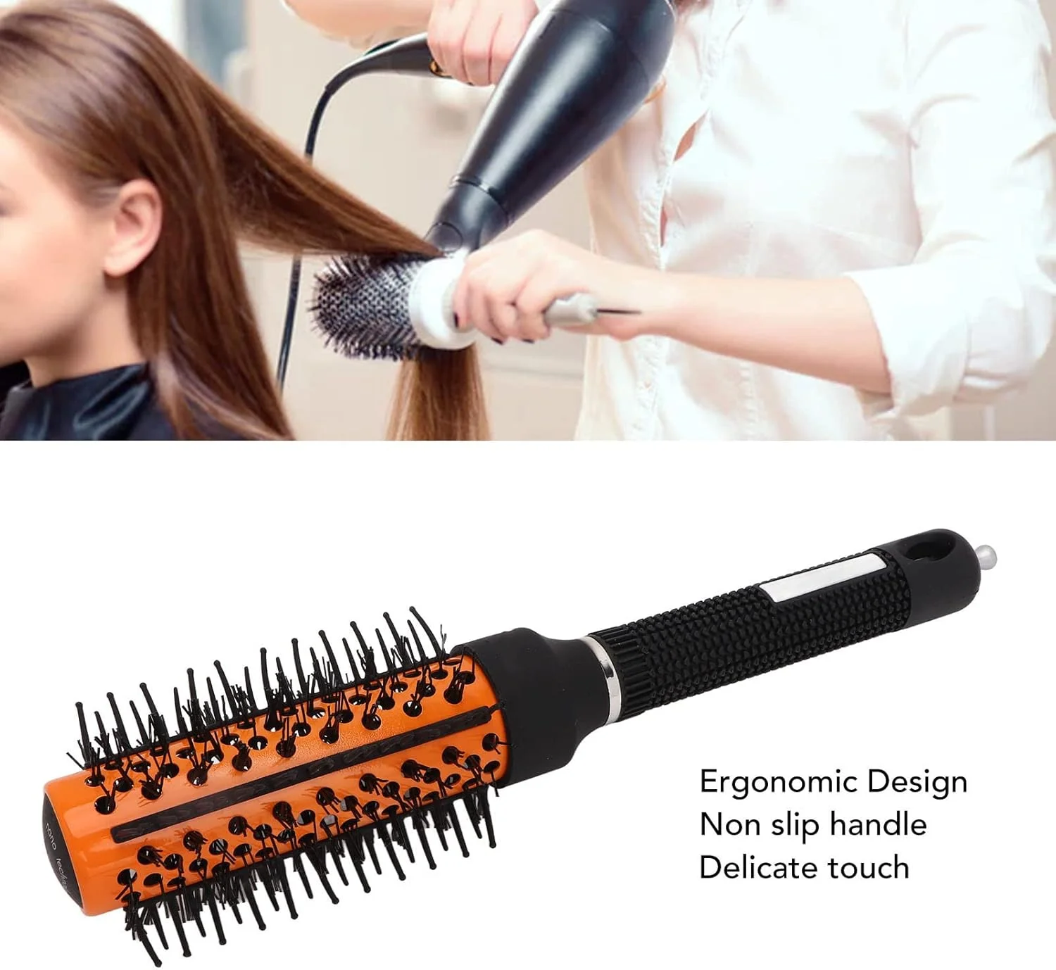 برس گرد ریش، برس بشکه ای فر کننده مو، ابزار حالت دهنده، برس گرد برای برس های مو، مناسب برای خشک کردن مو در خانه و سالن