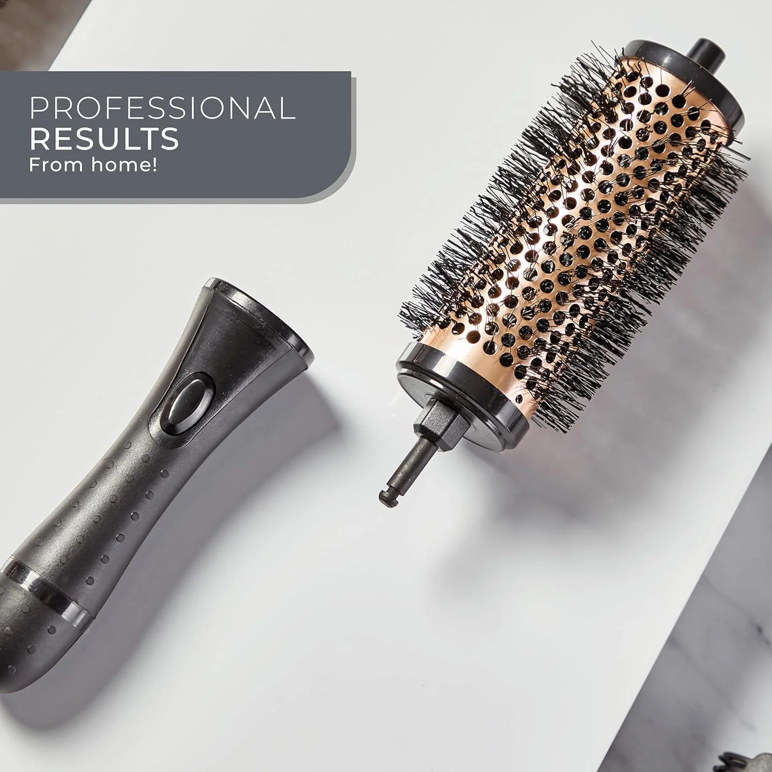 ست برس سشوار بائر 2 در 1 / 6 استوانه جداشدنی 38 میلیمتری و 6 گیره حالت دهنده / برس موی گرد سبک وزن برای حجم، فر و حالت دهی صاف 39519 ست برس سشوار بائر 2 در 1 / 6 استوانه جداشدنی 38 میلیمتری و 6 گیره حالت دهنده / برس موی گرد سبک وزن برای حجم، فر و حالت دهی صاف 39519