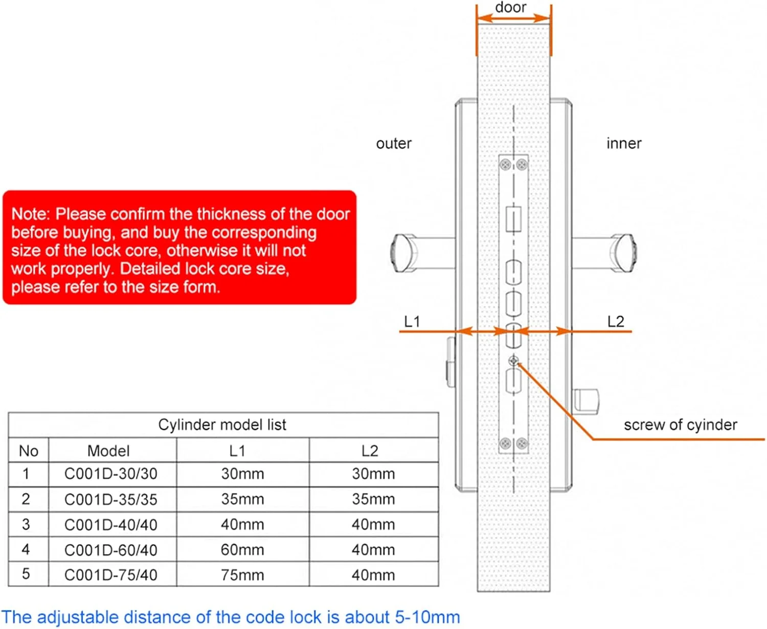 قفل سیلندر هوشمند OUNA، قفل درب هوشمند با برنامه Tuya، اثر انگشت الکترونیکی بدون کلید، رمز عبور دیجیتال BT، قفل ضد سرقت، نقره ای