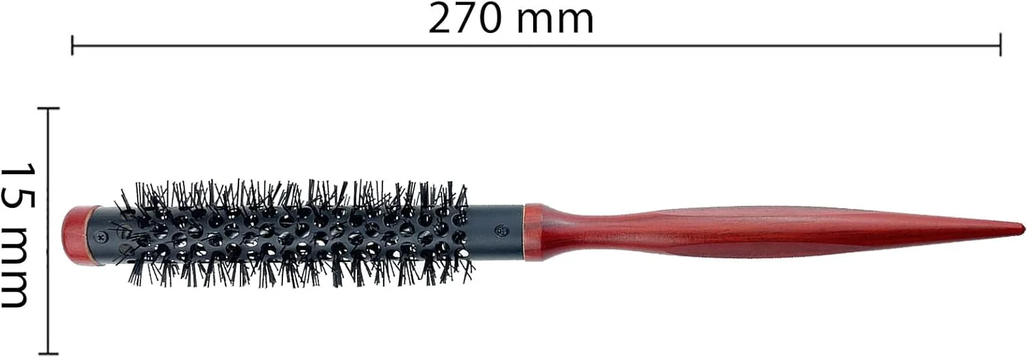 آسوئوامت 1 عدد برس موی گرد، برس مو برای خشک کردن با سشوار، برس حرارتی فر کننده مو با موهای نایلونی، برس موی فوق العاده نازک مینی برای حالت دادن به مو، برس مو برای خشک کردن، حجم دادن، فر کردن و صاف کردن