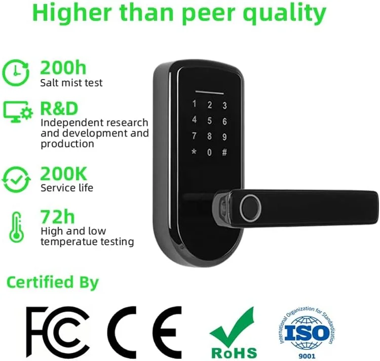 قفل هوشمند، قفل درب بدون کلید، قفل درب اثر انگشتی، قفل درب هوشمند دستگیره دار، قفل درب دیجیتال، قفل هوشمند برای درب ورودی، قفل درب الکترونیکی بلوتوث COLOSUS INC (S220)