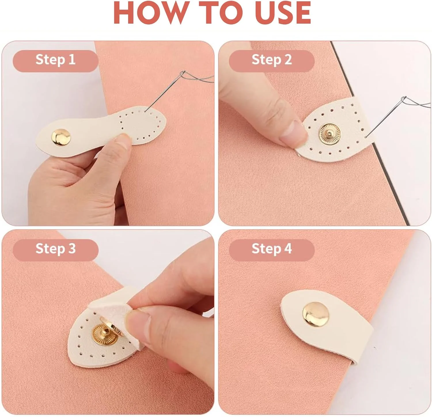 ست دکمه چرمی اتصال بند شانه 8 تکه Moguri، ایده آل برای کیف، کوله پشتی و پروژه های DIY، گیره های فلزی بادوام، همه کاره ست دکمه چرمی اتصال بند شانه 8 تکه Moguri، ایده آل برای کیف، کوله پشتی و پروژه های DIY، گیره های فلزی بادوام، همه کاره