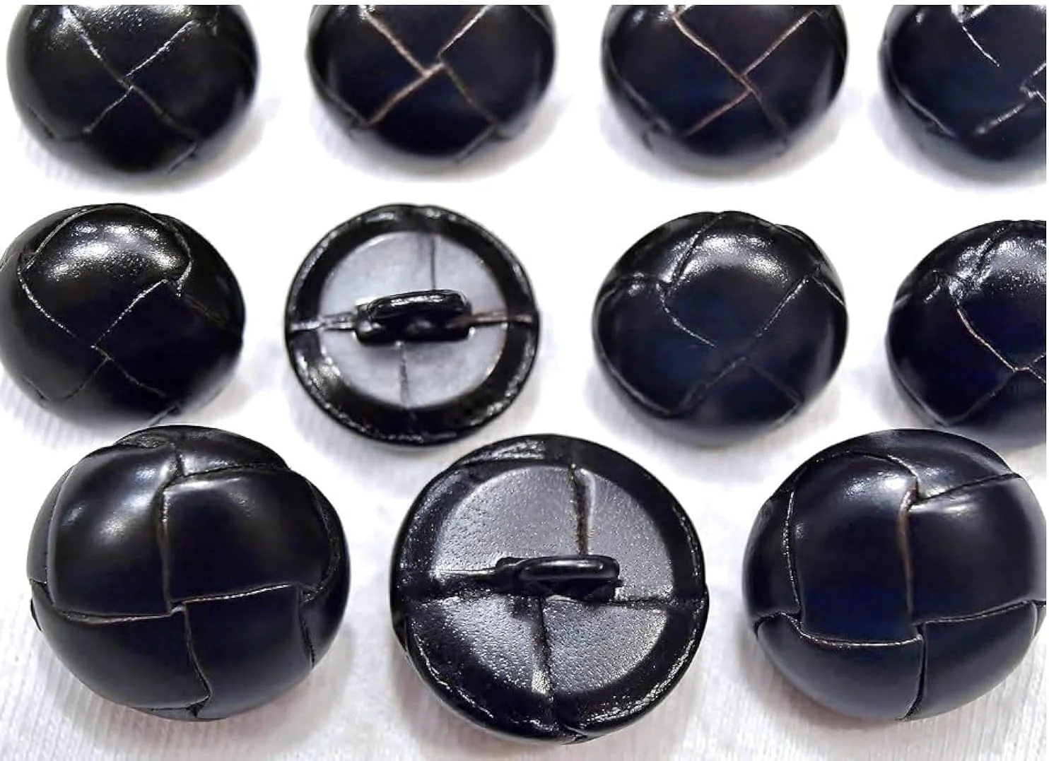 MisterShop® Brand, Black Genuine Leather Buttons, Beautifully Crafted in Puerto Rico
