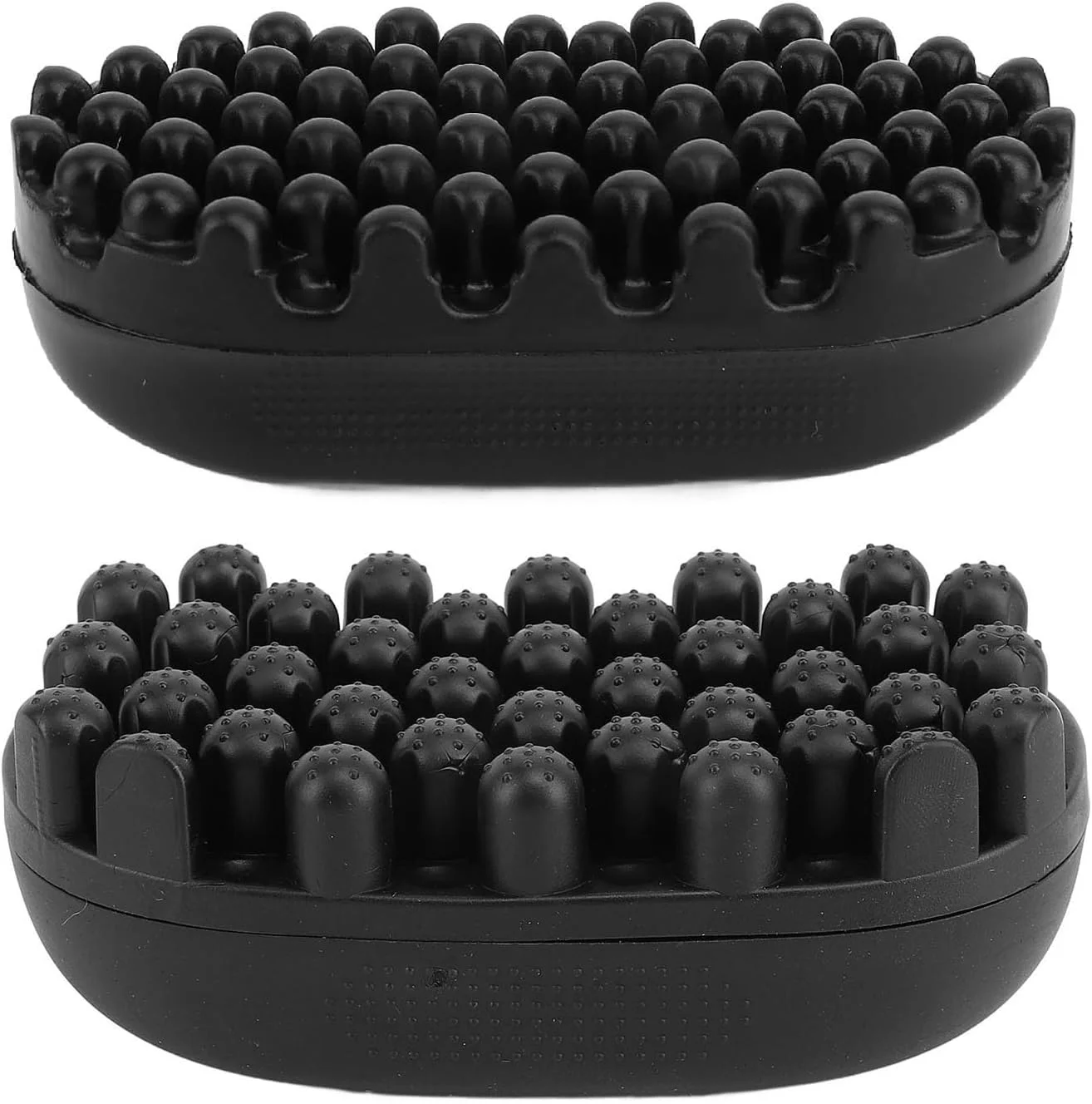 برس موی فر تابیده 2 عددی، شانه فر کننده موی لاستیکی، برس حالت دهنده تاب، برس تاب قابل شستشو برای فرهای آفریقایی، شانه موی آفریقایی موج دار، برای استفاده در خانه و سالن