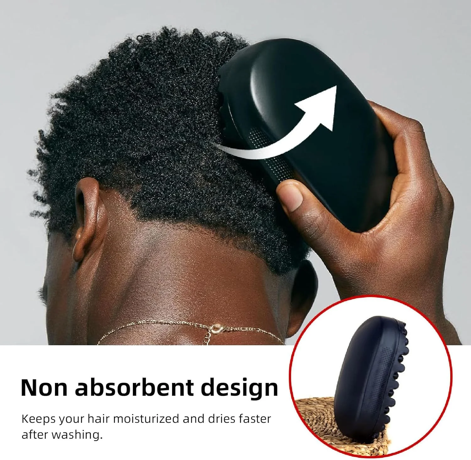 برس موی فر تابیده 2 عددی، شانه فر کننده موی لاستیکی، برس حالت دهنده تاب، برس تاب قابل شستشو برای فرهای آفریقایی، شانه موی آفریقایی موج دار، برای استفاده در خانه و سالن