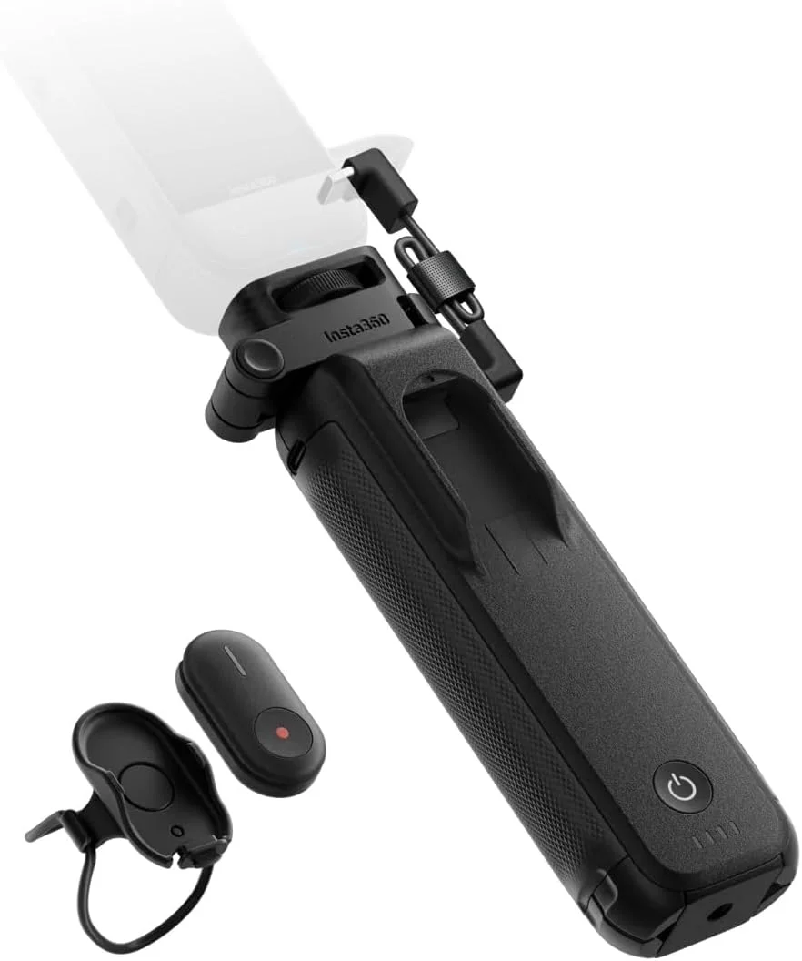 دسته باتری خور FOMO اینستا 360 برای X3/X4/X5، باتری داخلی بزرگ 6100 میلی آمپر ساعتی، به همراه مینی ریموت بلوتوثی جداشدنی