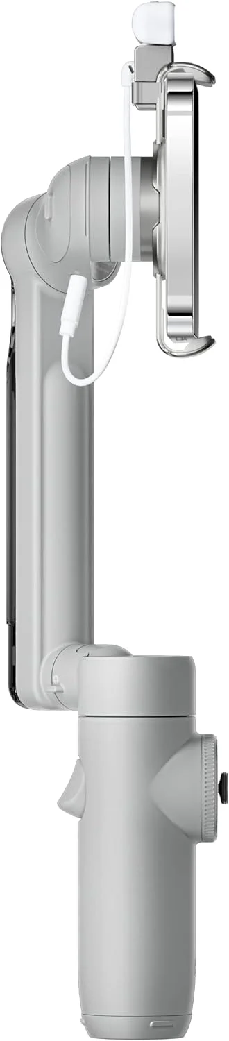 لرزشگیر موبایل هوشمند Insta360 Flow با هوش مصنوعی، گیمبال تلفن با قابلیت ردیابی خودکار، تثبیت کننده 3 محوره، دارای مونوپاد و سه پایه داخلی، قابل حمل و تاشو، مناسب برای ویدیوهای یوتیوب و تیک تاک به همراه نورافکن آهنربایی - خاکستری