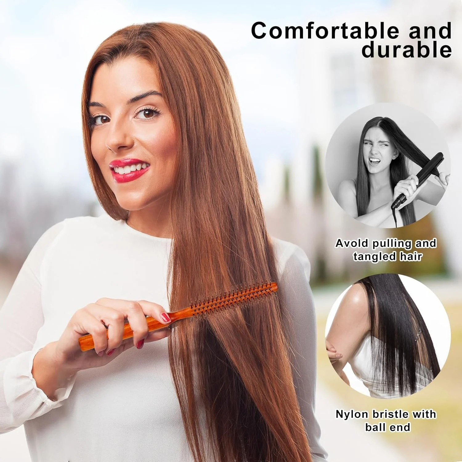 برس گرد کوچک کوئیف، برس گرد کوچک، برس غلطکی قابل حمل، برس فر کننده با 8 ردیف نایلونی، برس فر کننده مسافرتی، شانه فر کننده ضد الکتریسیته ساکن برای انواع مو، 2 عددی برس گرد کوچک کوئیف، برس گرد کوچک، برس غلطکی قابل حمل، برس فر کننده با 8 ردیف نایلونی، برس فر کننده مسافرتی، شانه فر کننده ضد الکتریسیته ساکن برای انواع مو، 2 عددی