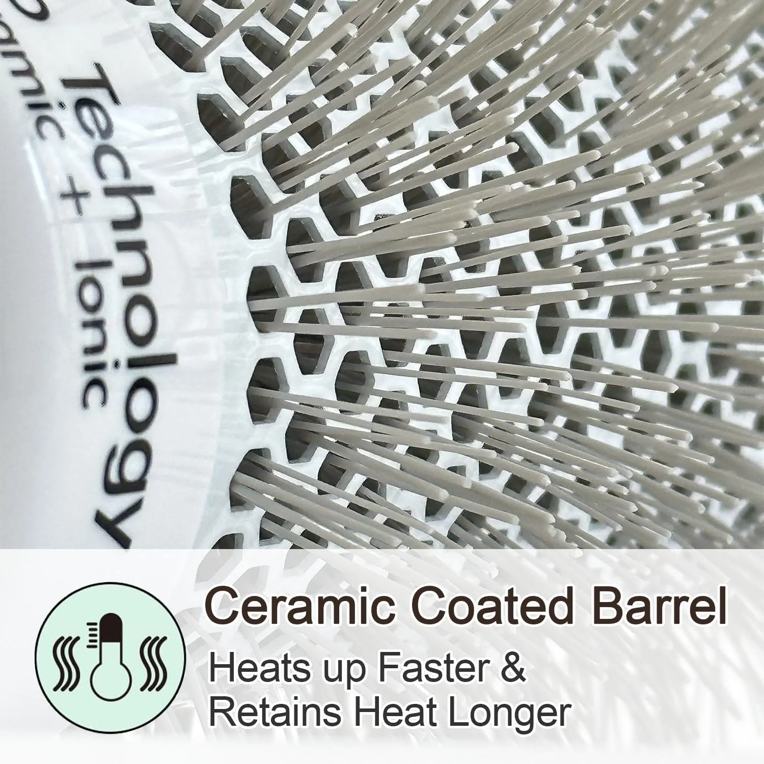 دو عدد برس گرد برای خشک کردن مو (قطر 2.5 و 3.3 سانتی متر)، نرم و ضد الکتریسیته ساکن، برس حالت دهنده حرفه ای مو برای حالت دادن، فر کردن و صاف کردن (غیر برقی)